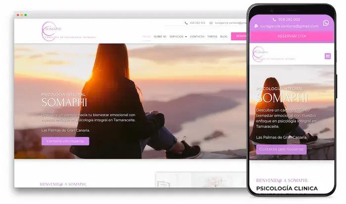 pagina web de psicologia diseñada por ensalza