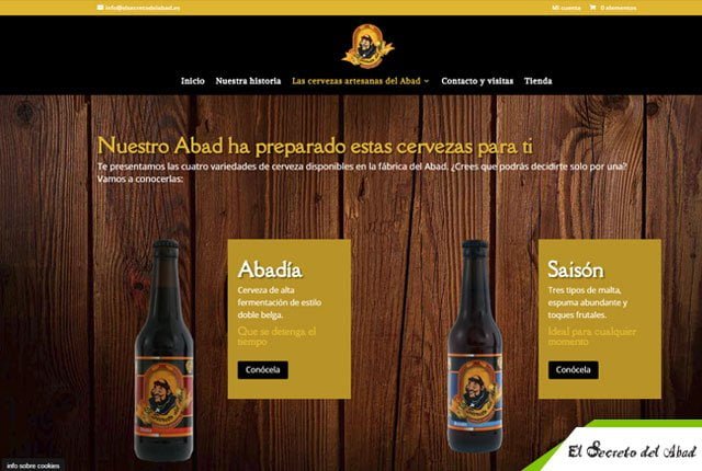 desarrollo tienda online cervezas abad
