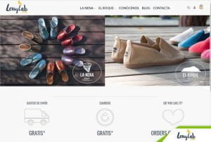 diseño tienda online calzados lenylab